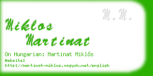miklos martinat business card